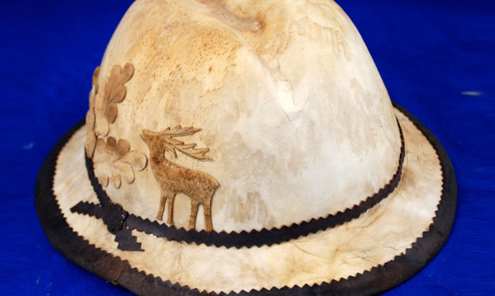 hat made from mushroom leather