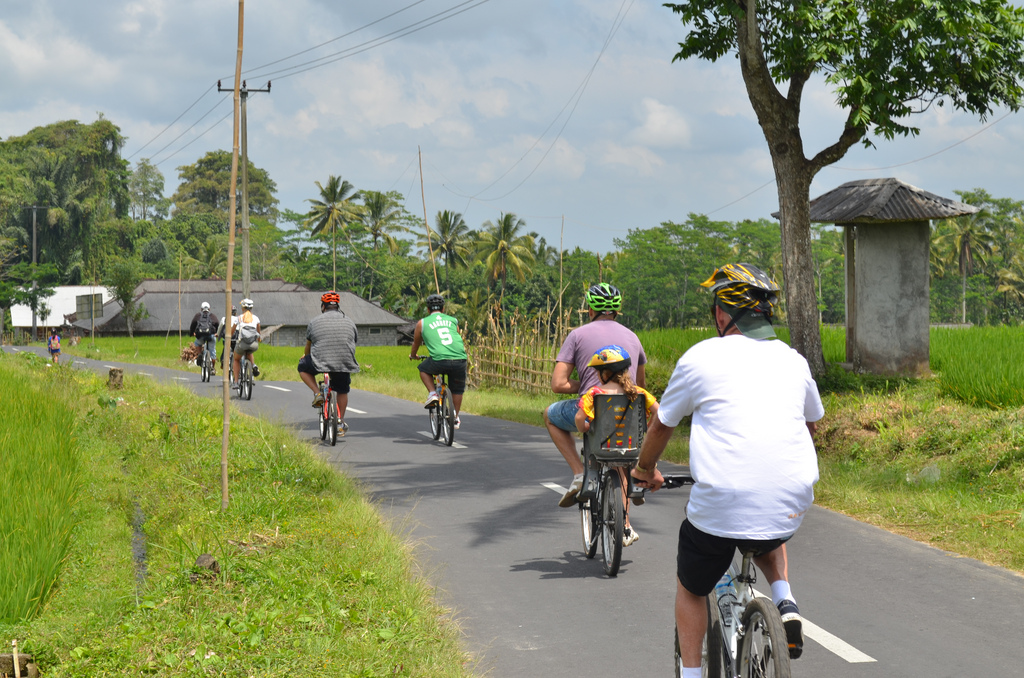 people on bikes, Bali